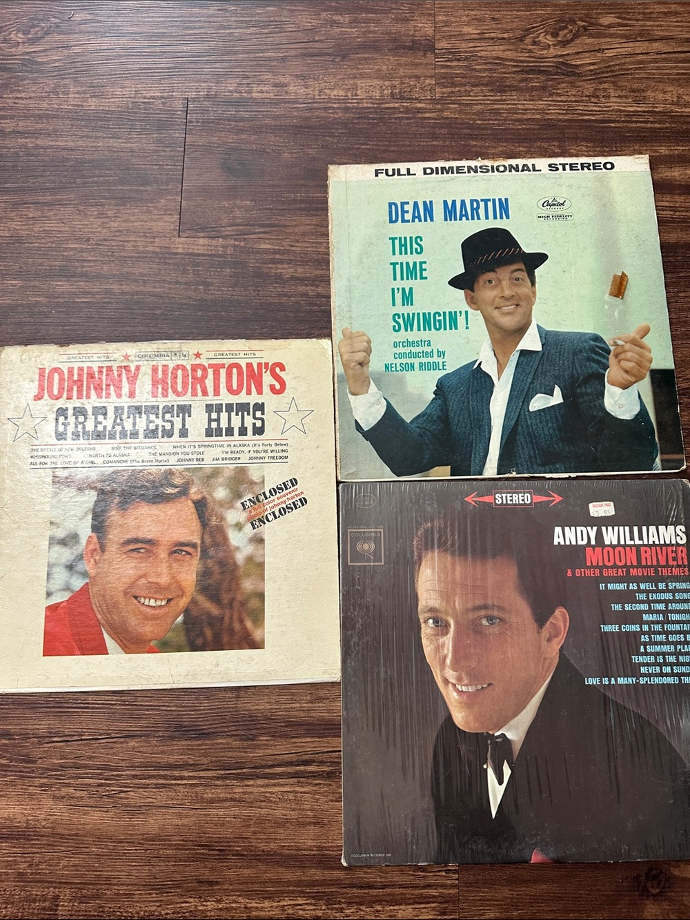 Johnny Horton, Dean Martin & Andy Williams Vinyl Record Lot vinyl